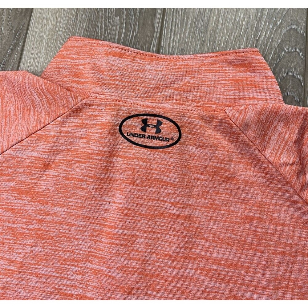 Under Armour HeatGear Women's Sz XXL Orange UA Tech 1/2 Zip Running Top 132012 - Picture 6 of 10